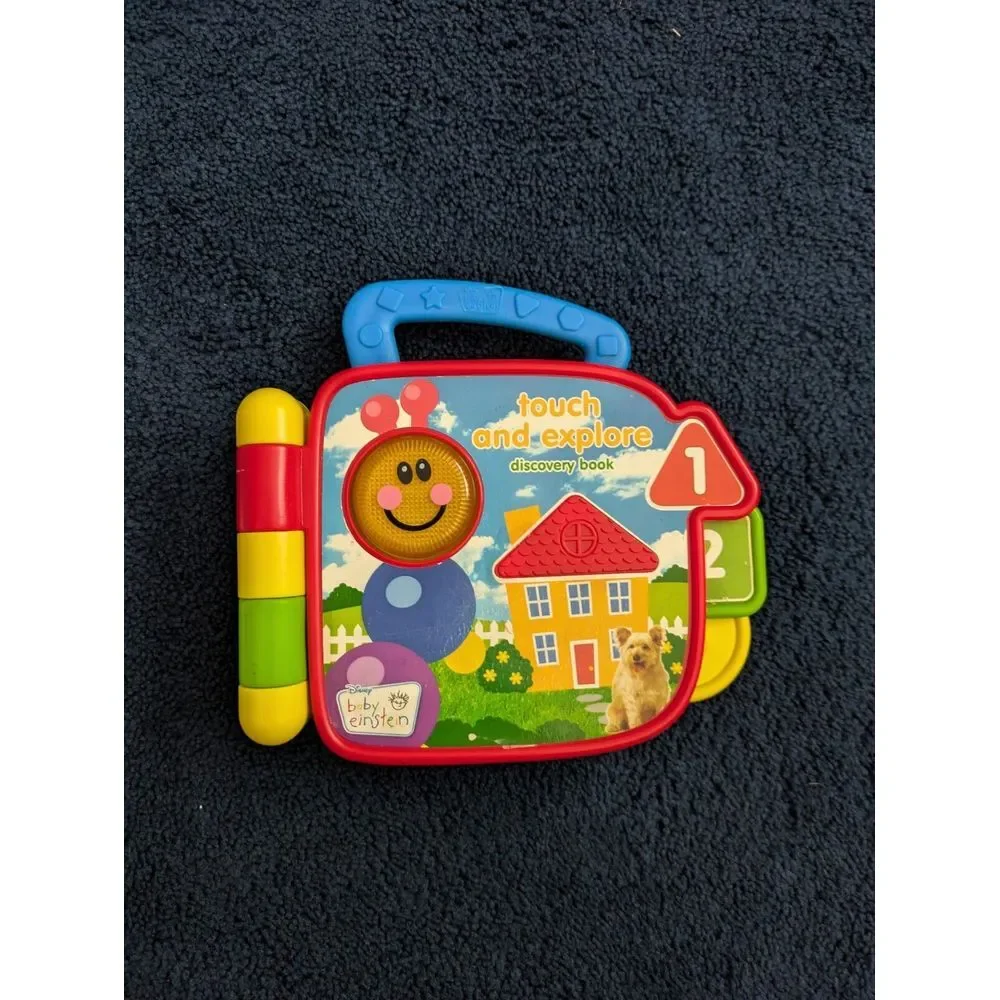 Baby Einstein Touch and Explore Discovery Book‎ - English Spanish French WORKS